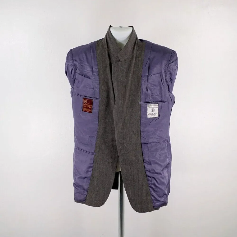 Hickey Freeman The Boardroom Wool Blend Beige Birdseye 2 Button Blazer 40R W/ Br